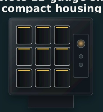 Face-on SkyMoat shield and nine-effector array graphic